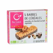 Barres noisettes et chocolat au lait x 5 130gr