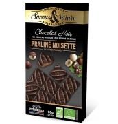 Chocolat au lait bio praliné 80gr