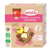 Gourde Fruits Pomme Framboise 4x90g
