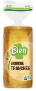 Brioche tranchée allégée en sel 400gr
