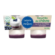 Yaourt brassé chèvre myrtille