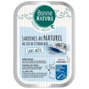 Sardines au naturel citron sans arêtes