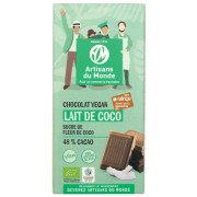 Chocolat bio au lait de coco 48% cacao 100gr