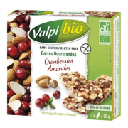 Barres de céréales cramberries et amandes 3 x30gr