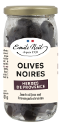 Olives noires aux herbes de Provence bio 250gr