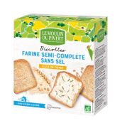 Biscottes à la farine Bise sans sel 270gr