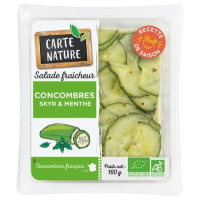 Salade de concombre skyr menthe