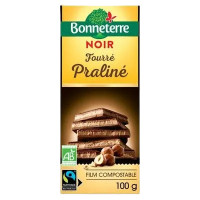 Chocolat noir fourré praliné 100gr