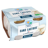 Yaourt sans lactose nature 4 x 125gr