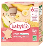 Gourde poire banane millet dès 6 mois