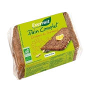 Pain de mie complet en tranches allégée en sel 350gr